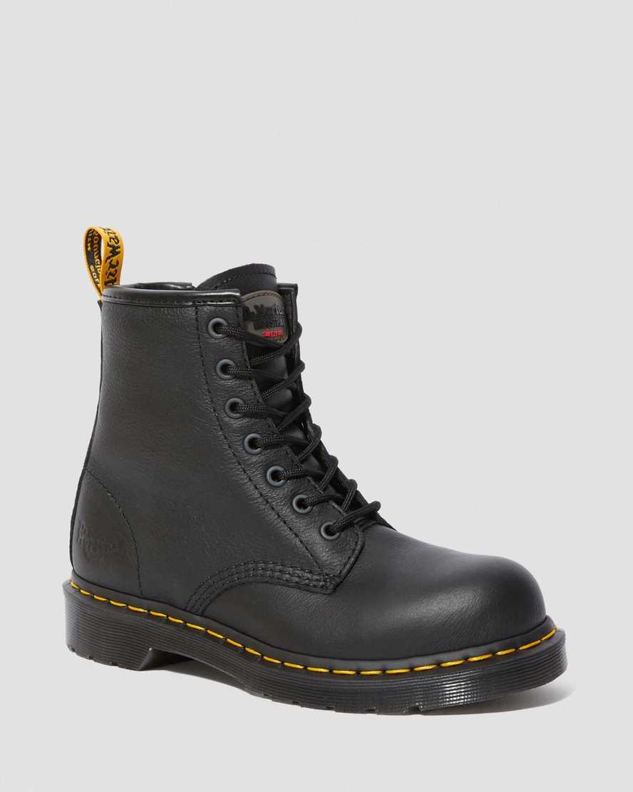 Dr. Martens Maple Zip Newark Steel Toe Naisten Työsaappaat - Mustat Nilkkurit [394-XKQFMJ]